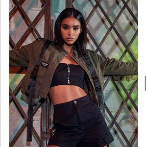 LF crop cargo jacket